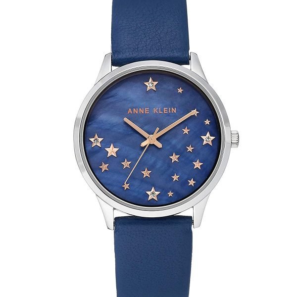 Anne Klein Womens Analogue Classic Quartz Watch with Leather Strap AK/N3247RTDB