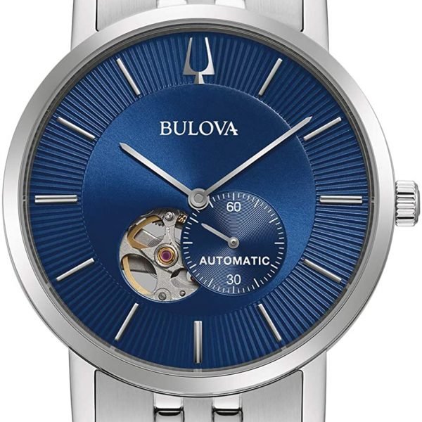 Bulova Men's Automatic Clipper Watch with Blue Dial 96A247