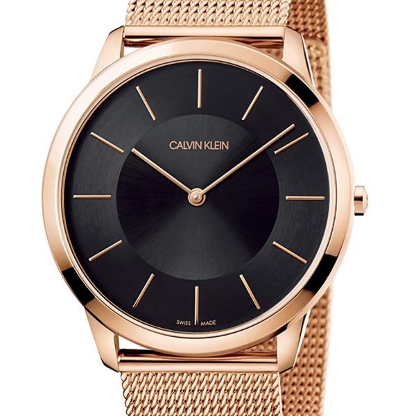 Calvin Klein Rose Gold 'Minimal' Unisex Mesh Bracelet K3M2T621 43mm