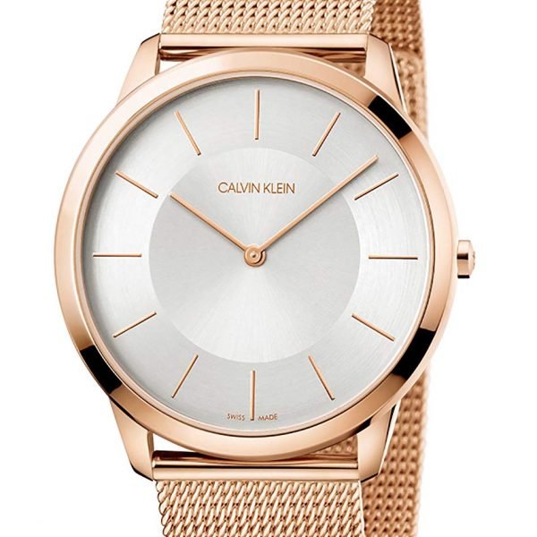 Calvin Klein Rose Gold Mesh Bracelet Watch K3M2T626