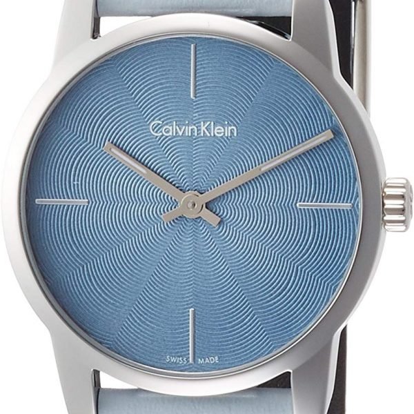 Calvin Klein City Blue Dial Blue leather Watch for Ladies K2G231VN
