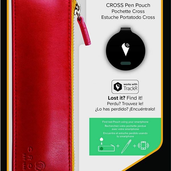 Cross Pen Pouch with TrackR Bravo Chip - Crimson (AC282-3)