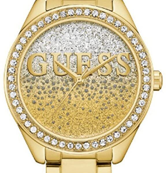 Guess Ladies Glitter Girl Gold Tone Watch W0987L2