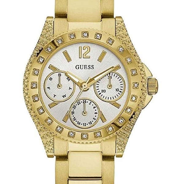 Guess Womens Multi dial Quartz Watch with Stainless Steel Strap W0938L2