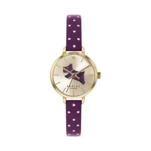 Radley Star Gazing Ladies Purple Leather Strap Star Print Watch RY2910A