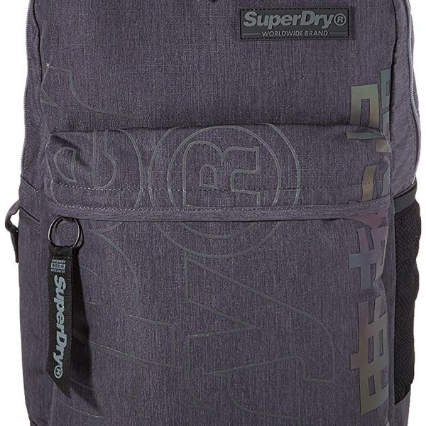 Superdry Academic Reflective Rucksack Mens Backpack, Grey Dark Marl