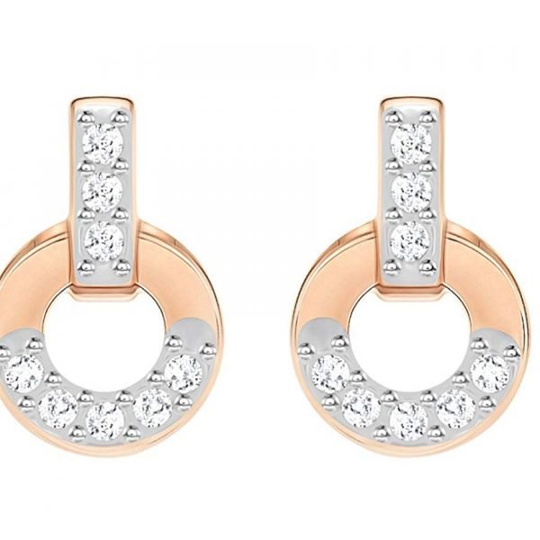 Swarovski Rose Gold Plated Circle Small Earrings 5350653