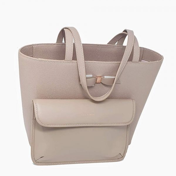 Ted Baker Jjesica Bow Leather Shopper Bag, Taupe