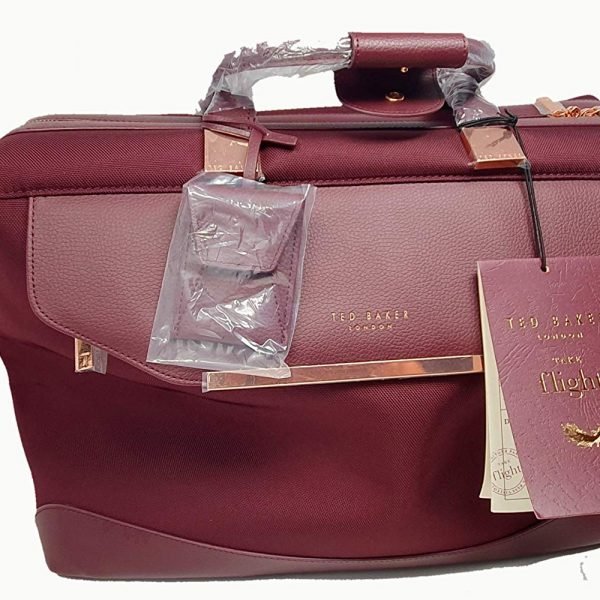 Ted Baker LUGSII Metallic Trim Small Holdall, Oxblood