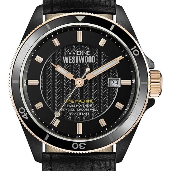 Vivienne Westwood Mens Analogue Classic Quartz Watch with Leather Strap VV181RSBK