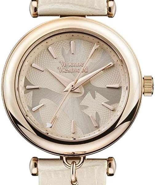 Vivienne Westwood Women Analogue Quartz Watch with Leather Strap VV108RSCM